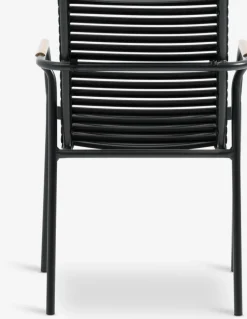 RANGSTRUP + NABERANGSTRUP Ø110 table naturel/noir + 4 NABE chaises empil. n.