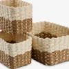 RASMUSSENLot de paniers RASMUSSEN l19/12xL26/18xH12 pcs/lot naturel