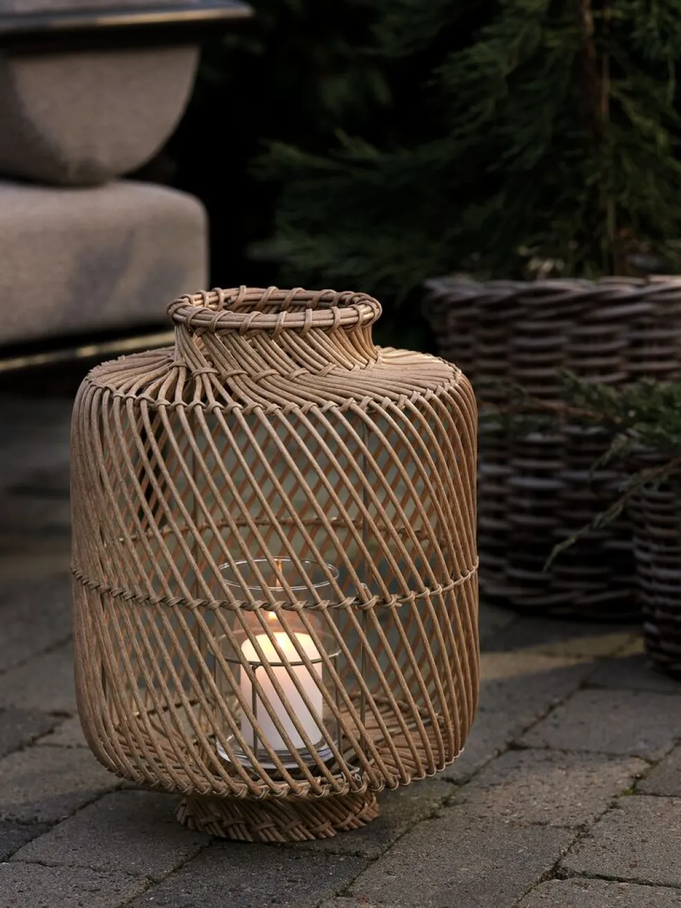 REGNBUELanterne REGNBUE Ø32xH43cm naturel