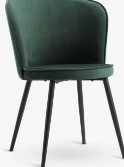 RISSKOVChaise RISSKOV velours vert foncé/noir