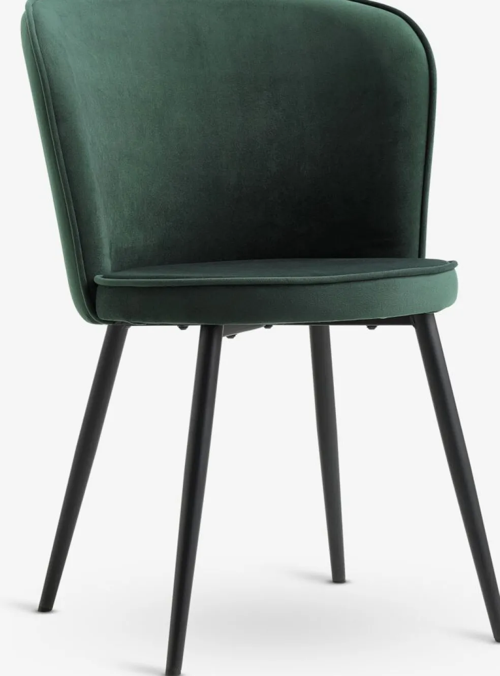 RISSKOVChaise RISSKOV velours vert foncé/noir