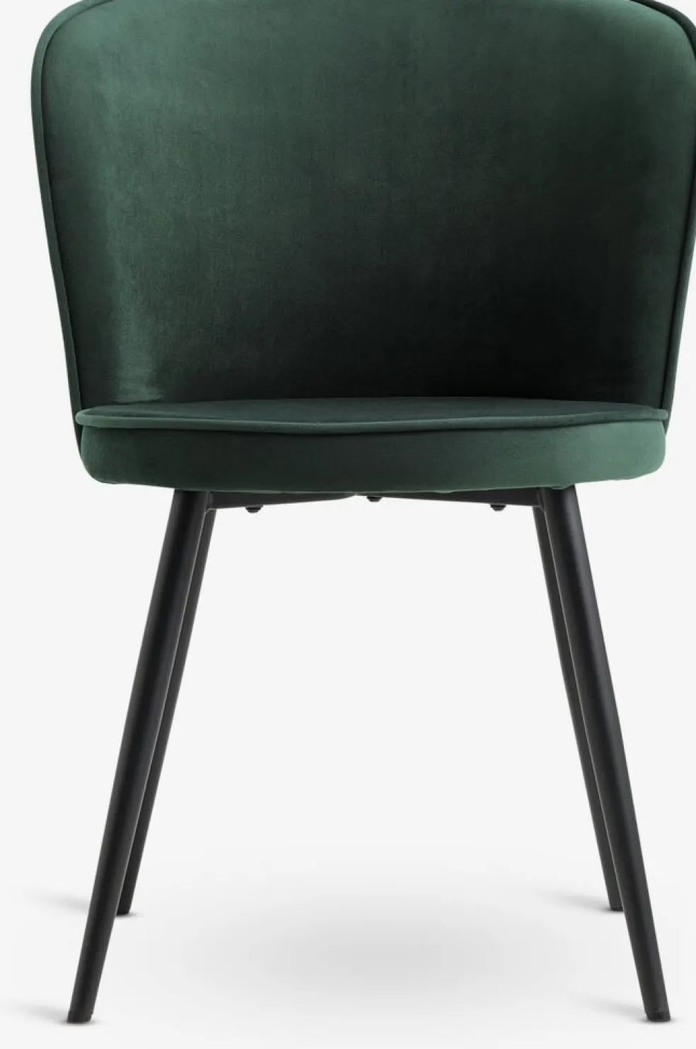 RISSKOVChaise RISSKOV velours vert foncé/noir