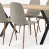 ROSLEV + BISTRUPROSLEV L140 table chêne naturel + 4 BISTRUP chaises sable