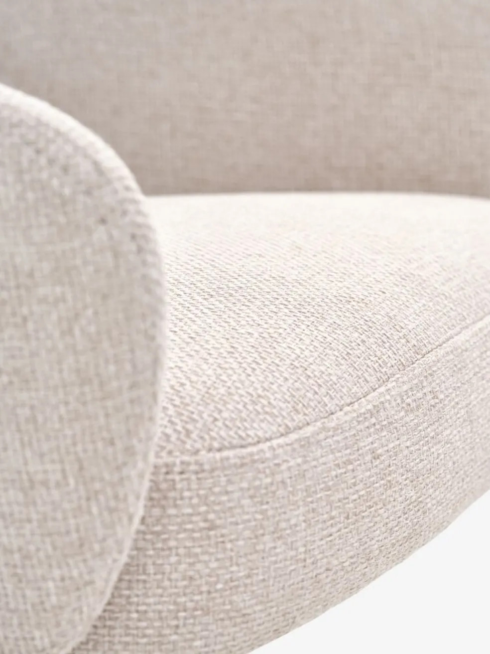 ROSTRUPChaise ROSTRUP pivotante tissu beige