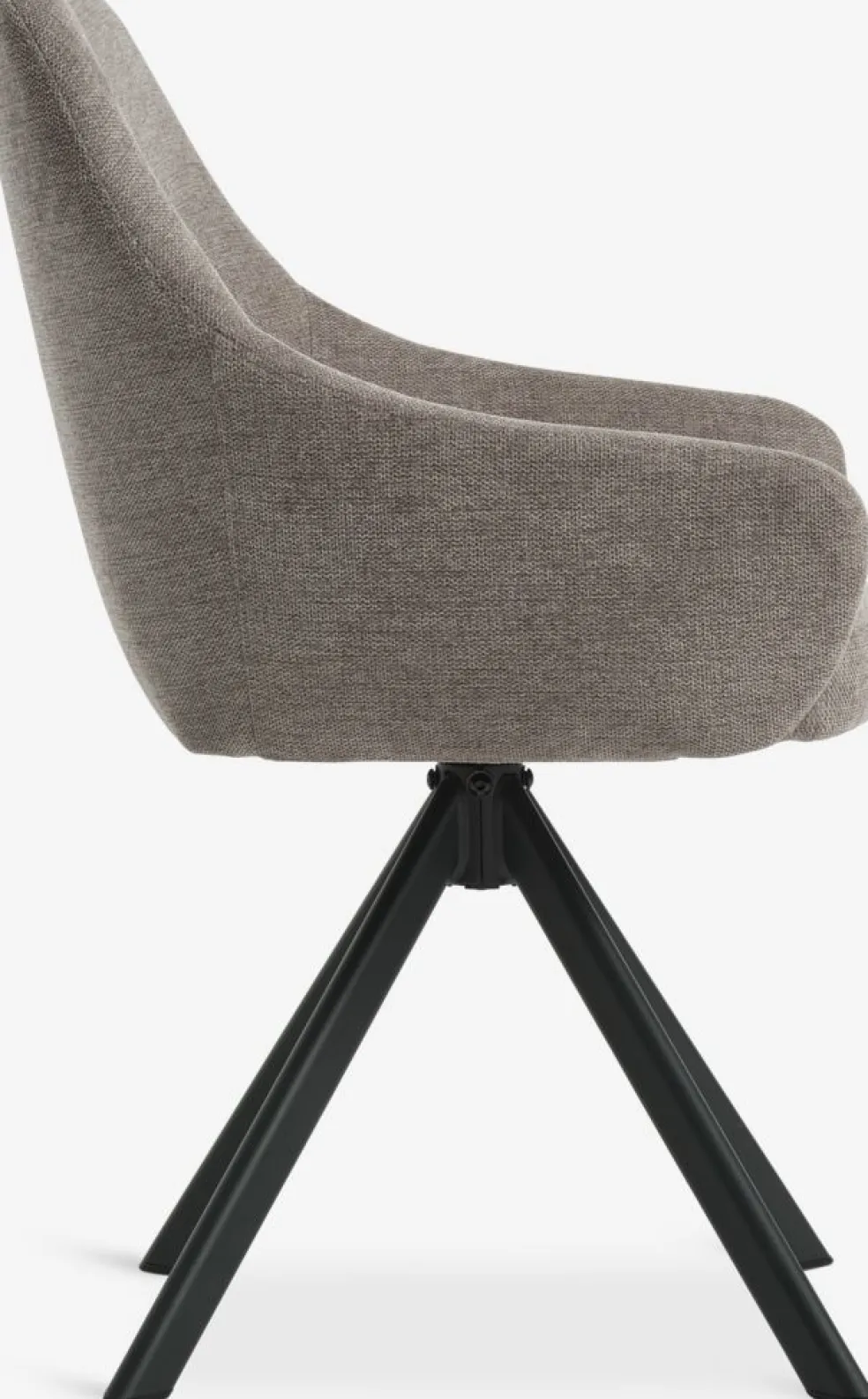 ROSTRUPChaise ROSTRUP pivotante tissu sable/noir