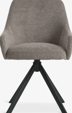 ROSTRUPChaise ROSTRUP pivotante tissu sable/noir