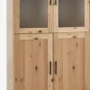 SANDBYVitrine SANDBY 2 portes chêne naturel/noir