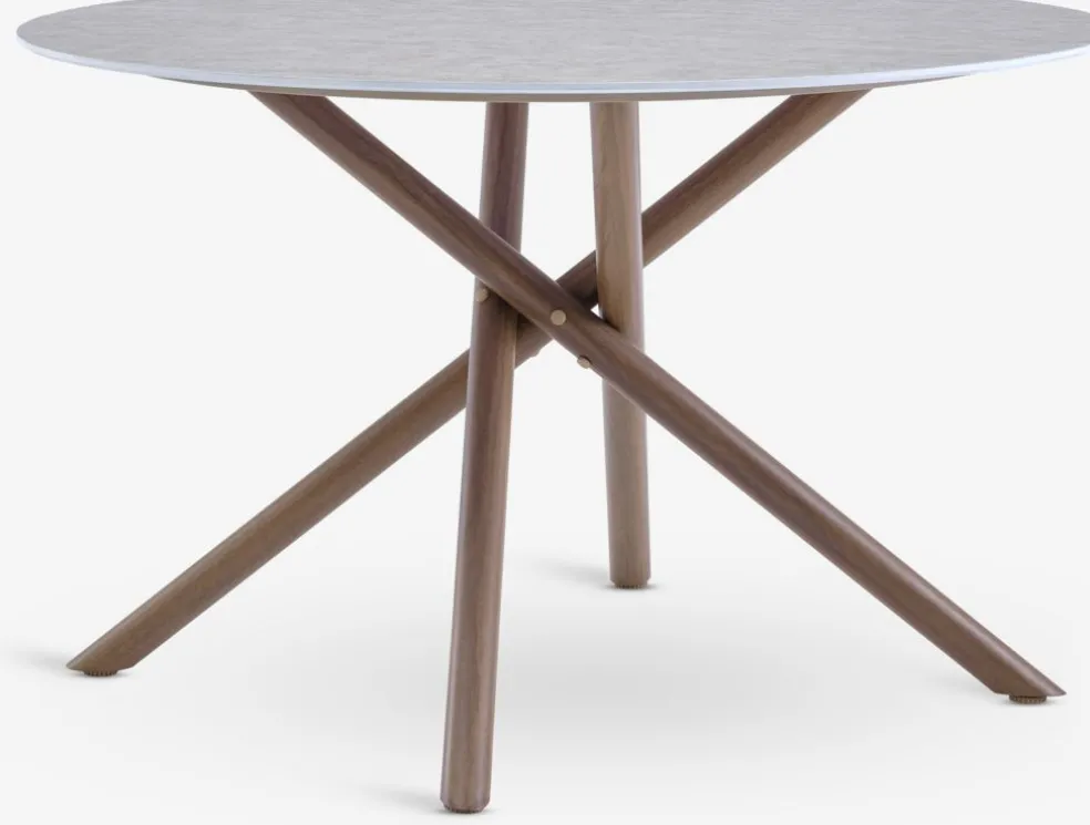 SANDVIG + GILJASANDVIG Ø120 table + 4 GILJA chaises beige