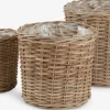 SANSEBIEPanier pour plantes SANSEBIE Ø40/33/25 kubu naturel 3pcs/lot