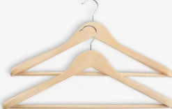 SIGFRIDCintres SIGFRID L45cm bois p/manteau 2pcs/pqt