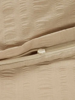 SIGRIDPlusParure de lit en seersucker SIGRID 240x220 kaki clair