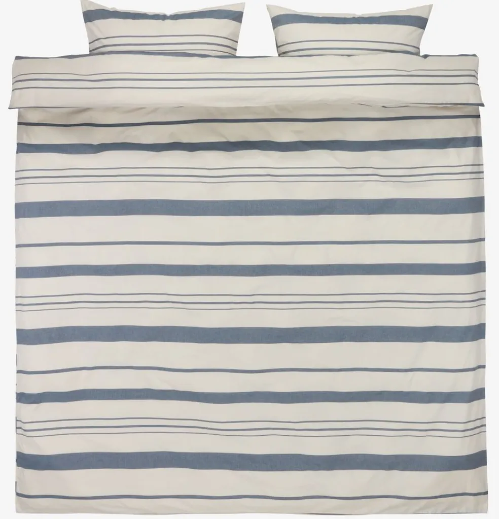 SILJEGoldParure de lit SILJE Fil teint 240x200 marine