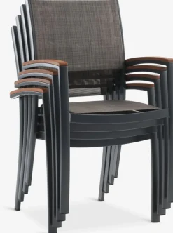 SIRDAL + SIRDALSIRDAL L91 table bois dur + 4 SIRDAL chaises gris