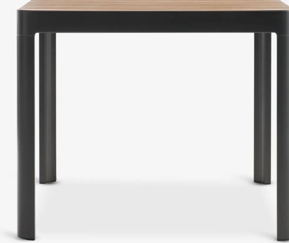 SIRDAL + SIRDALSIRDAL L91 table bois dur + 4 SIRDAL chaises gris