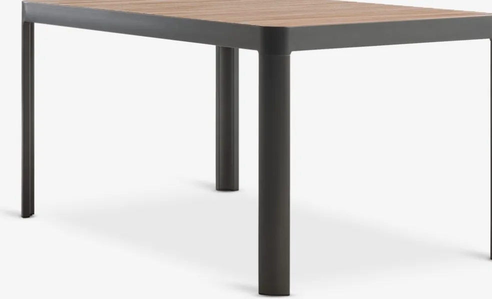 SIRDAL + SIRDALSIRDAL L149 table eucalyptus + 4 SIRDAL chaises gris