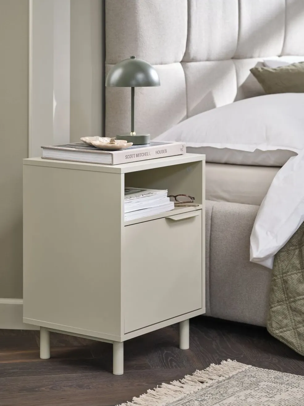 SKAVETable de nuit SKAVE 1 porte beige
