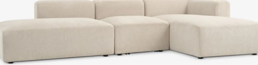 SKEJBYCanapé modulable SKEJBY 3pers. méridienne/extrémité beige