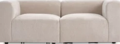 SKEJBYCanapé modulable SKEJBY 2 personnes tissu beige