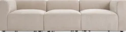 SKEJBYCanapé modulable SKEJBY 3 personnes tissu beige