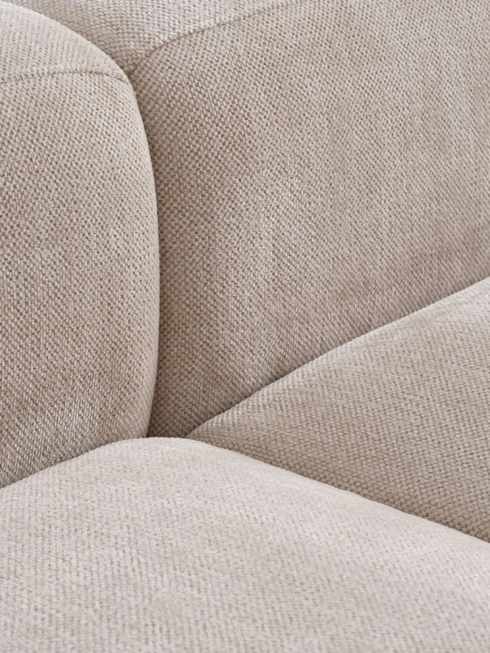 SKEJBYCanapé modulable SKEJBY 3 personnes tissu beige