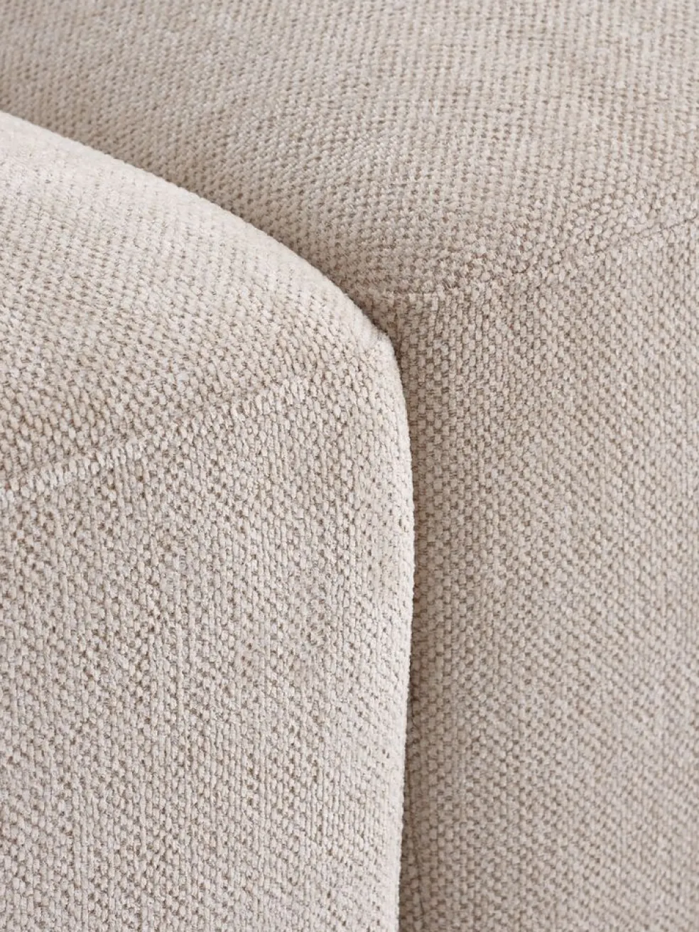 SKEJBYCanapé modulable SKEJBY 3 personnes a/pouf tissu beige