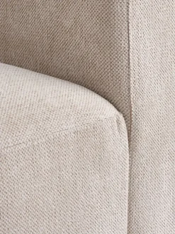 SKEJBYCanapé modulable SKEJBY 3 personnes a/pouf tissu beige