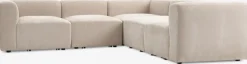 SKEJBYCanapé modulable SKEJBY 5 personnes angle beige