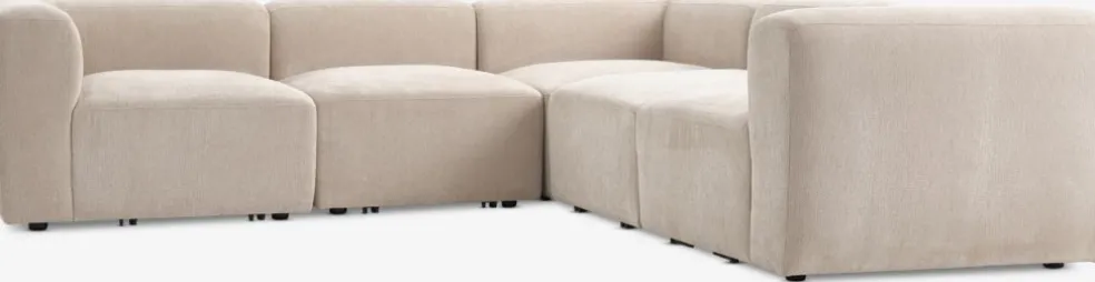 SKEJBYCanapé modulable SKEJBY 5 personnes angle beige
