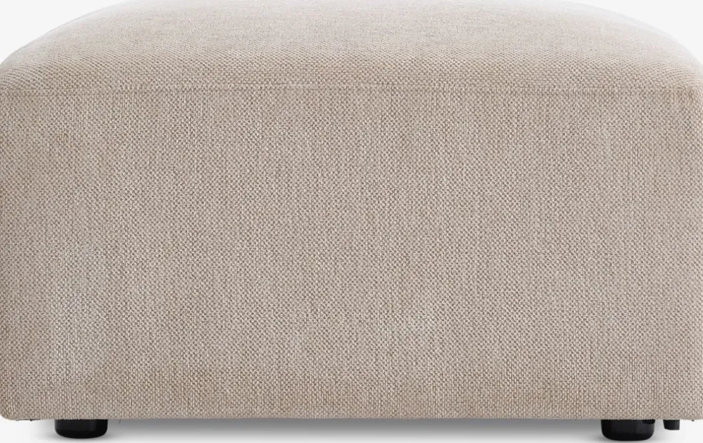 SKEJBYModule canapé SKEJBY méridienne/pouf tissu beige
