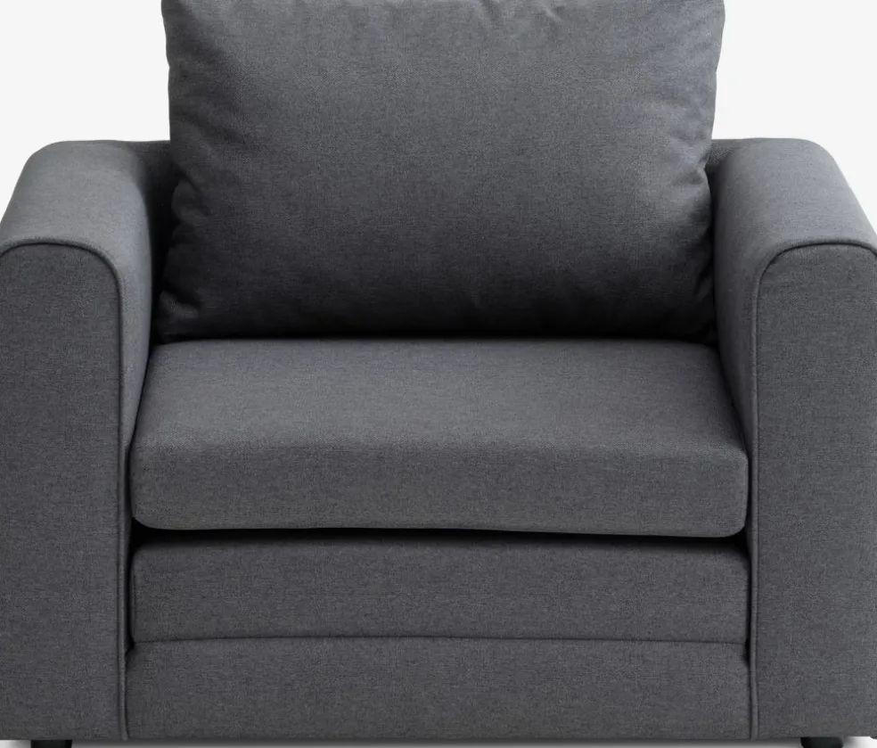 SKILLEBEKKFauteuil convertible SKILLEBEKK tissu gris foncé