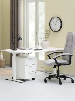 SKODSBORGFauteuil de bureau SKODSBORG tissu gris/noir