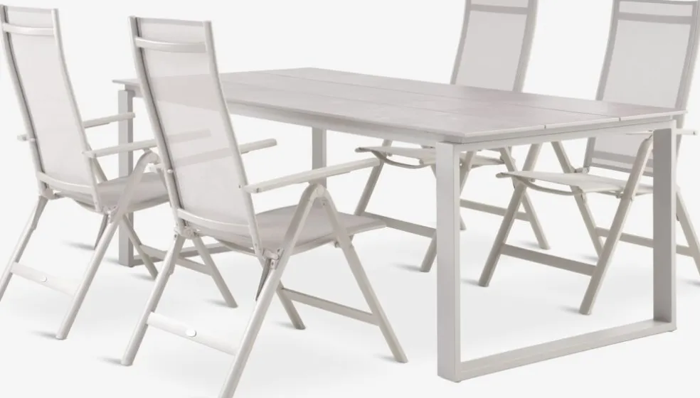 SONNERUP + LOMMASONNERUP L215 table + 4 LOMMA chaises beige