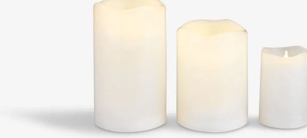 SORENBougie pilier LED SOREN Ø6xH9cm blanc