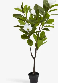 SPINDELPlante artificielle SPINDEL H120cm magnolia vert/blanc