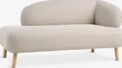 STADILCanapé STADIL ouvert gauche ovale tissu beige/coloris ch.