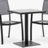 STENUNGSUND + STRANDBYSTENUNGSUND L60 table + 2 STRANDBY chaises gris