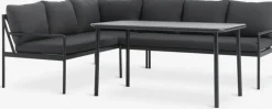 STROEMSTADEnsemble lounge STROEMSTAD 6 personnes noir
