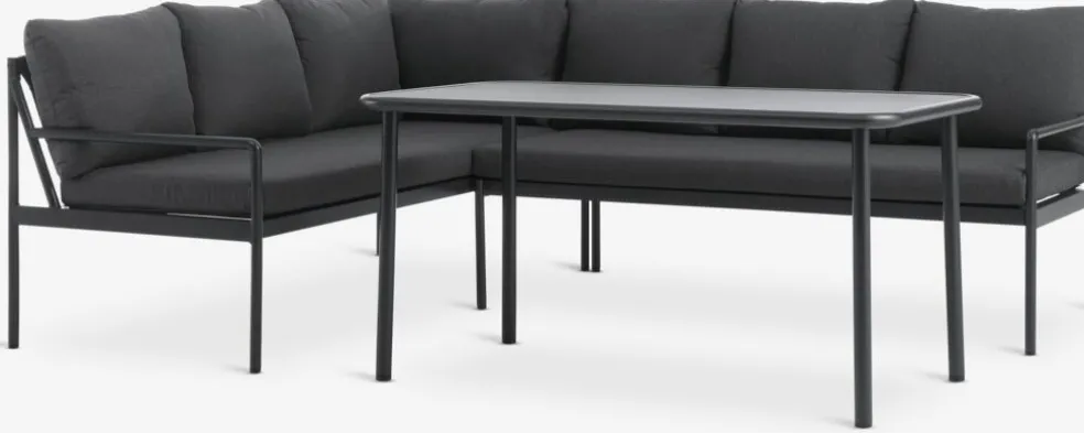STROEMSTADEnsemble lounge STROEMSTAD 6 personnes noir