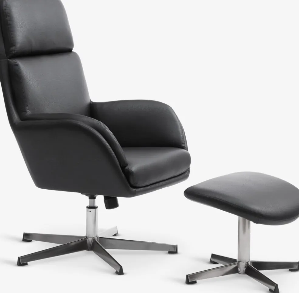 TANKEDALFauteuil inclinable a/repose-pieds TANKEDAL noir