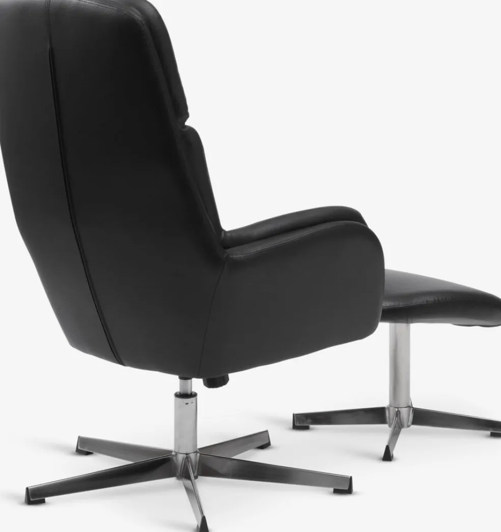 TANKEDALFauteuil inclinable a/repose-pieds TANKEDAL noir