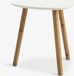 TAPSBout de canapé TAPS 40x40 blanc/bambou
