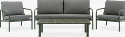 TEGLUMEnsemble lounge TEGLUM 4,5 personnes vert olive