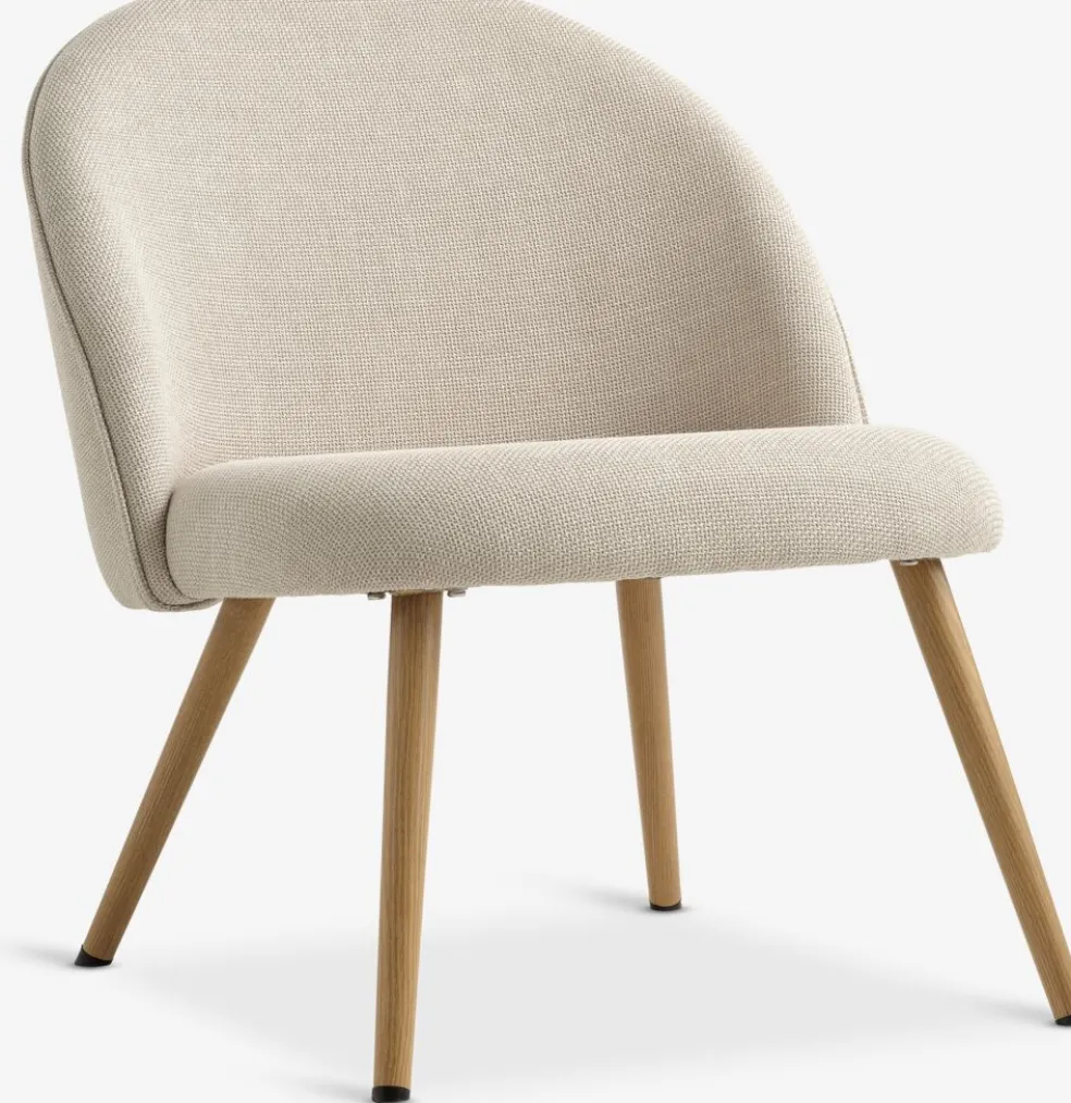 THORUPFauteuil THORUP tissu beige/coloris chêne