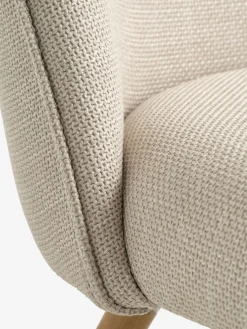 THORUPFauteuil THORUP tissu beige/coloris chêne