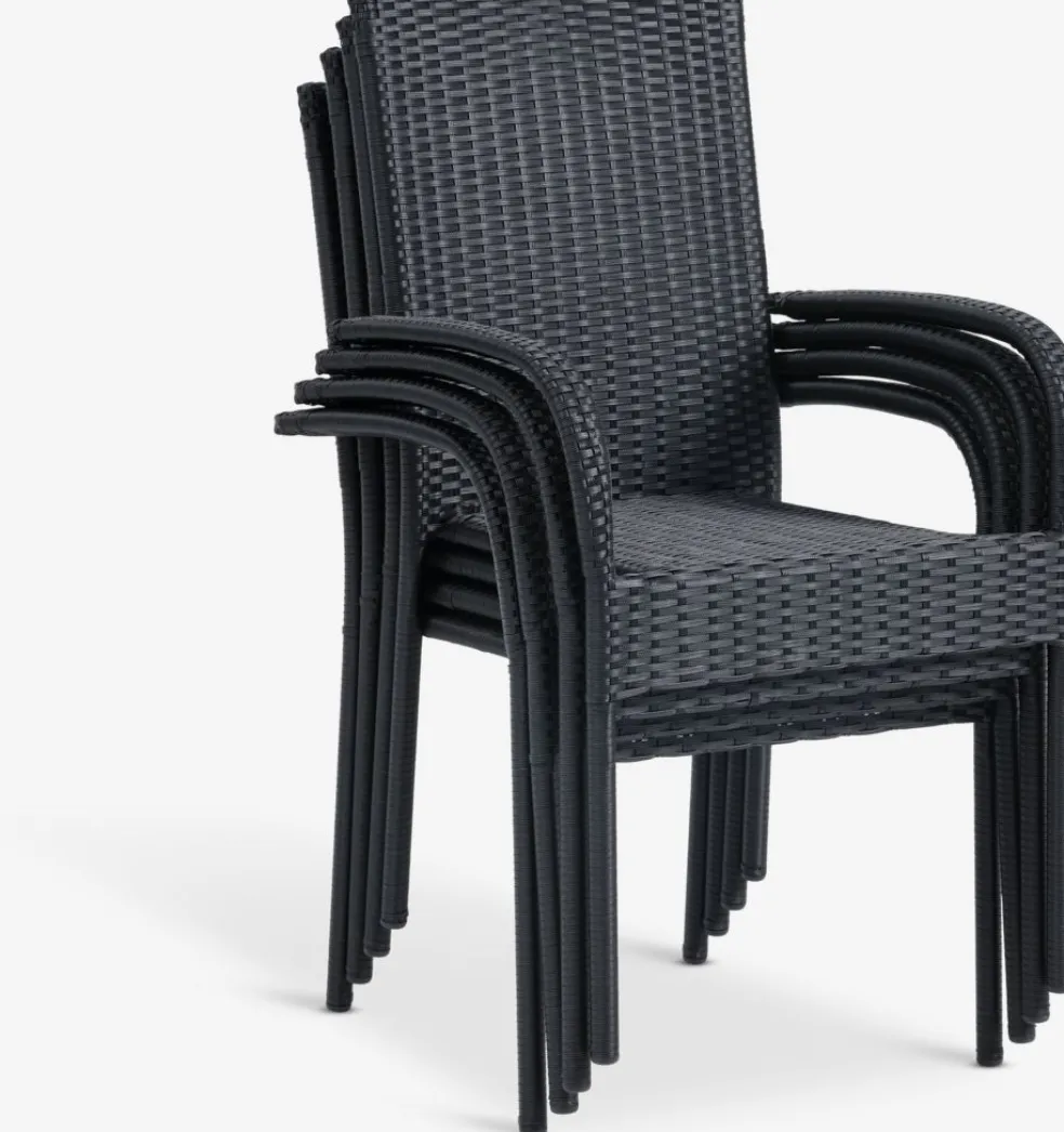 THY + GUDHJEMTHY L60 table + 2 GUDHJEM chaises noir