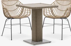 THY + ILDERHUSETHY L60 table + 2 ILDERHUSE chaises naturel