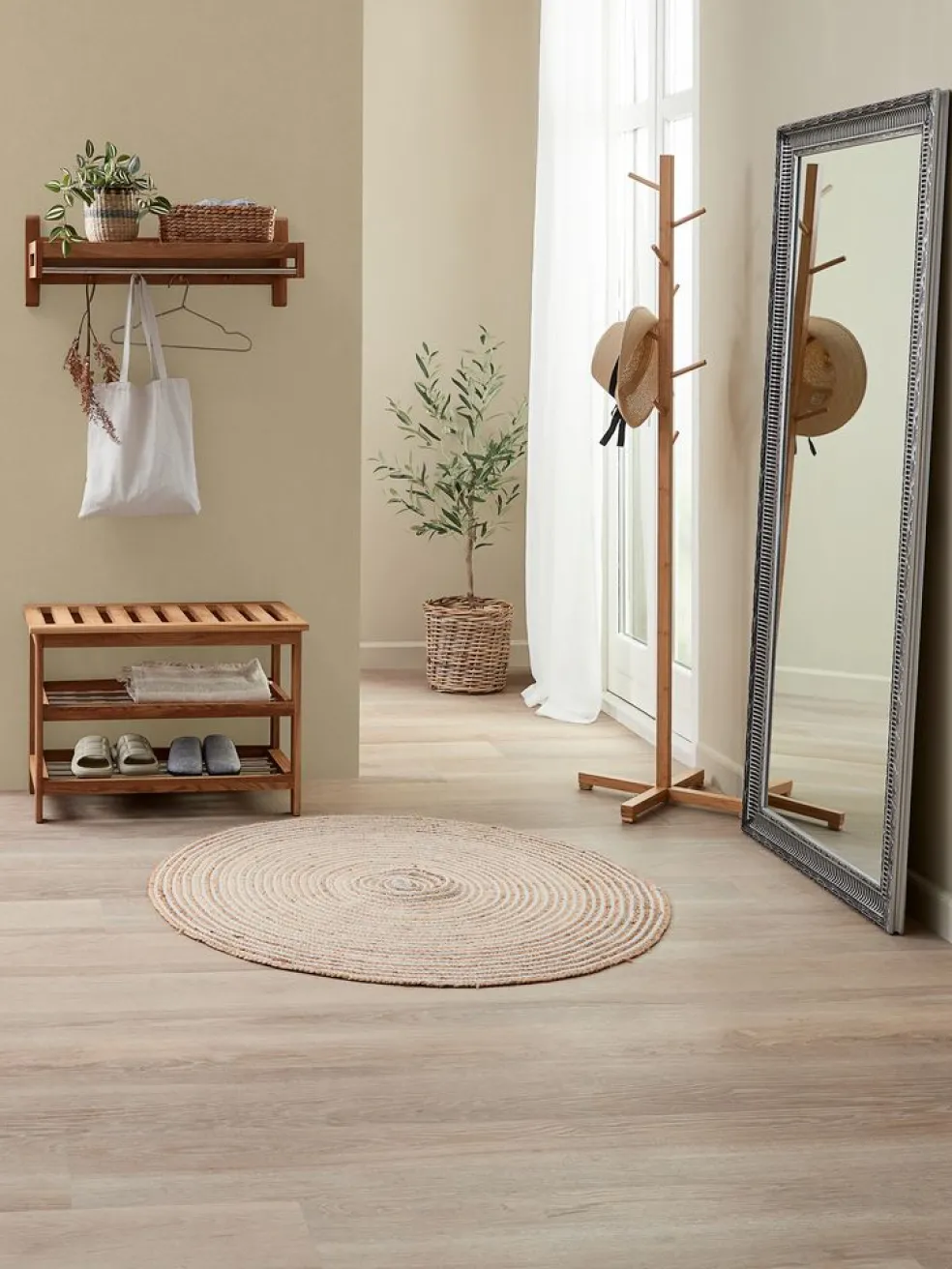 TOMMERUPBanc TOMMERUP a/étagères à chaussures chêne naturel