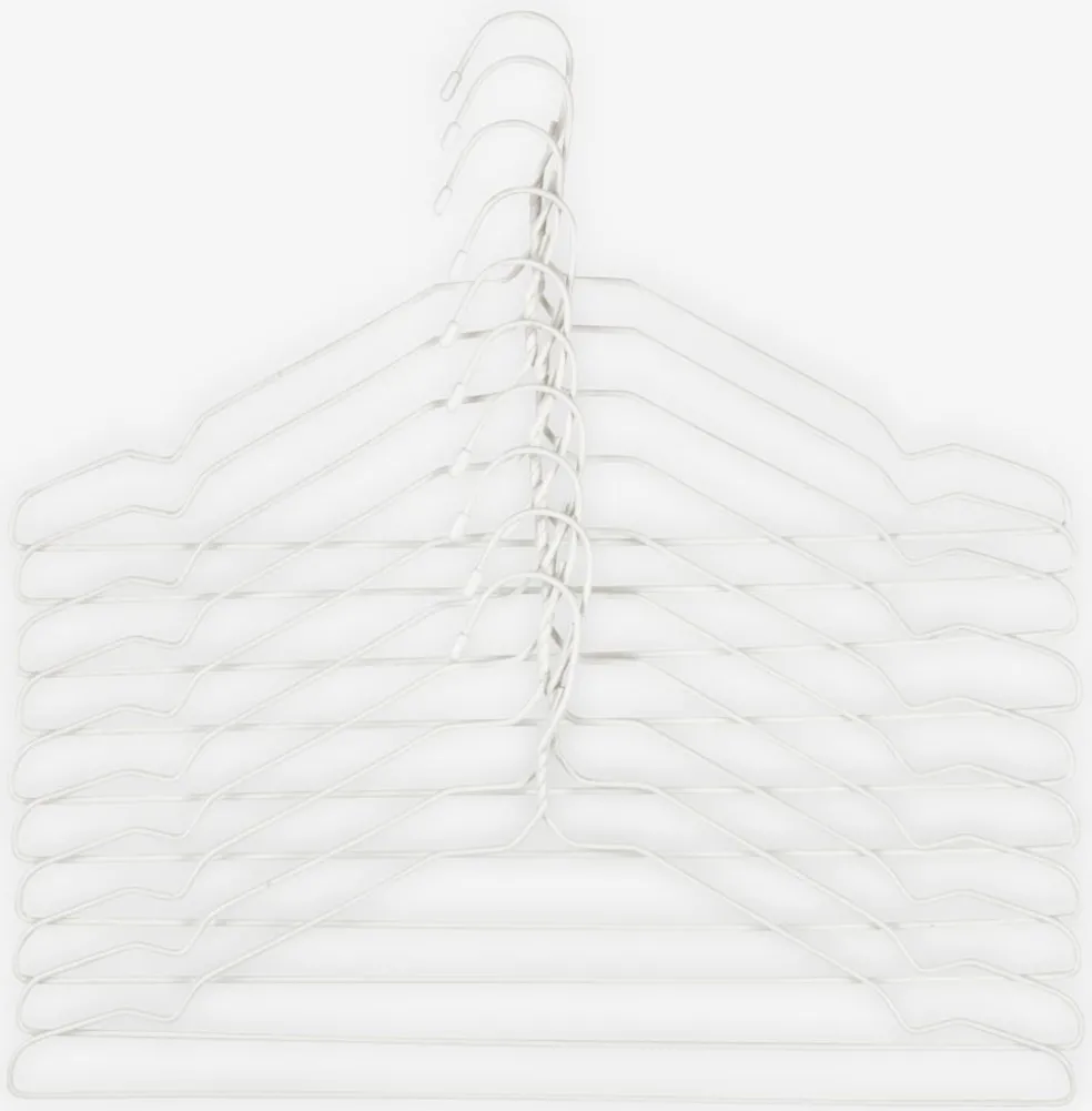 TONNICintres TONNI L43cm 10pcs/pqt blanc