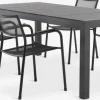 TYDAL + HEMSEDALTYDAL L208/272 table + 4 HEMSEDAL chaises noir