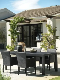 TYDALTable de jardin TYDAL l95xl208/272 noir